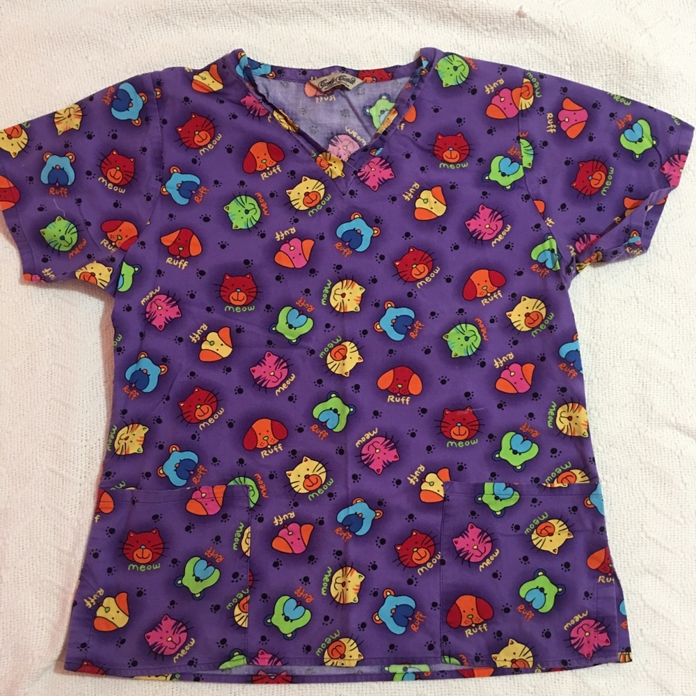 Cat Dog Animal Scrub Top